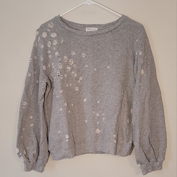 David Lerner Tops - David Lerner Studio Collection Distressed Deconstructed Sweatshirt Medium